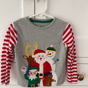 Mini Boden Gray and Red Christmas Sweatshirt